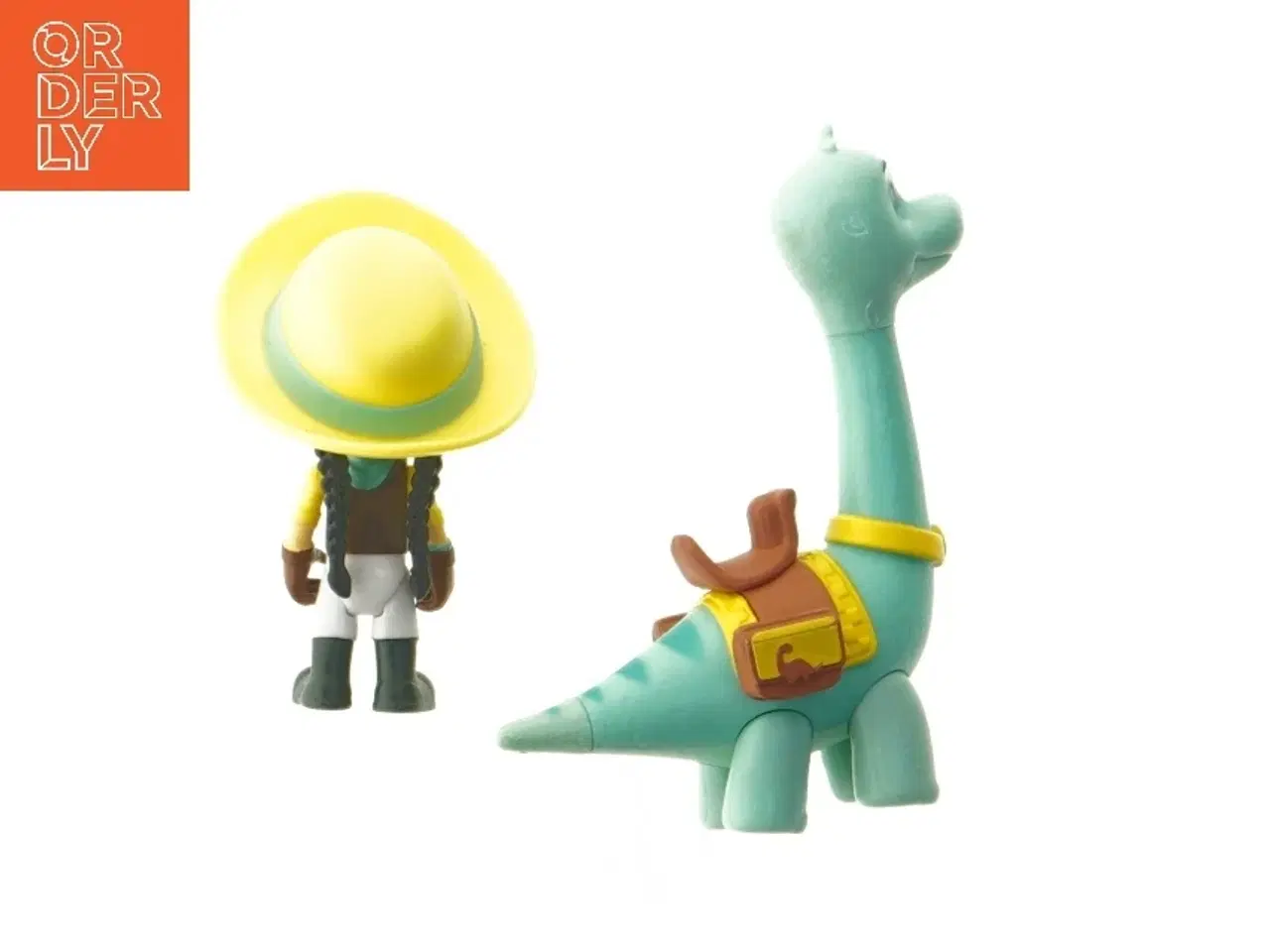 Billede 2 - Dino Ranch langhals dinosaur og cowboy figur - købt hos BR(str. 12 cm) (str. 12 cm)