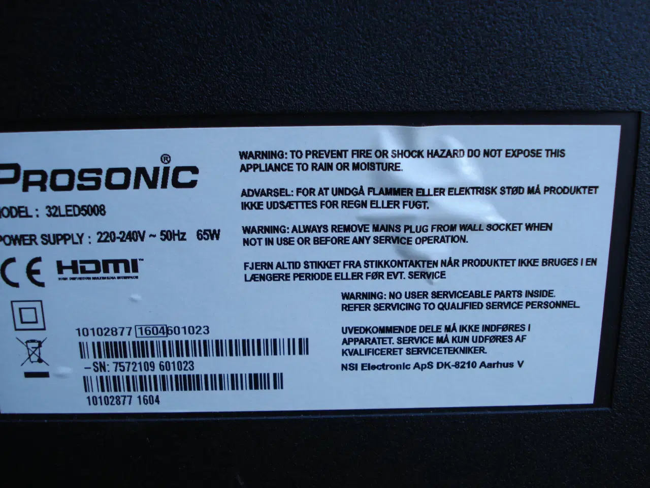 Billede 3 - TV Prosonic HDMI 32 led