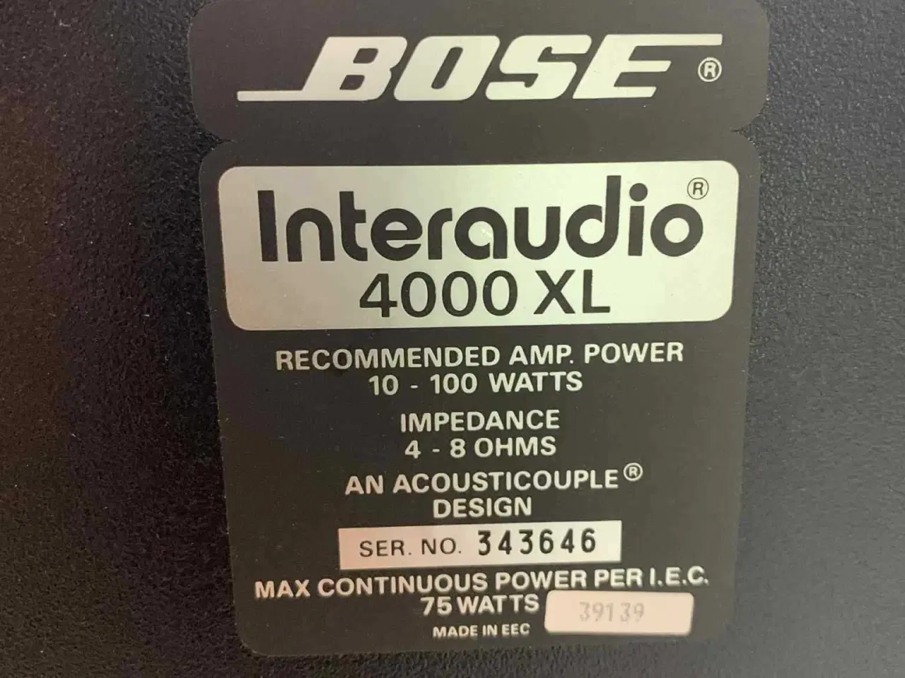 Billede 9 - BOSE Interaudio 4000 XL