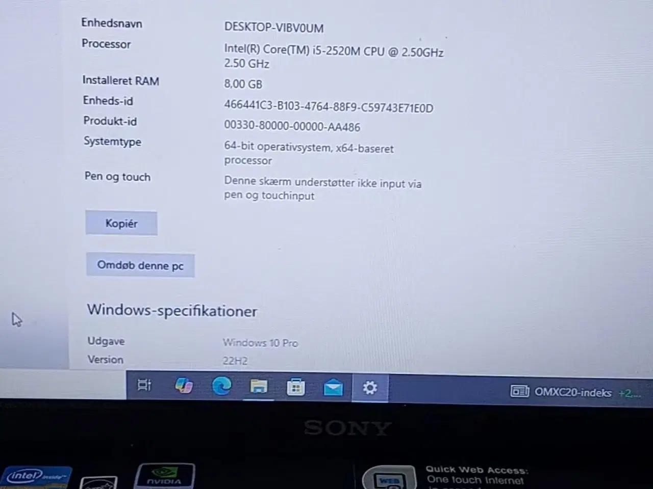 Billede 5 - SONY VPCEH2J1E.sony vaio laptop.  Cpu:Intel Core i