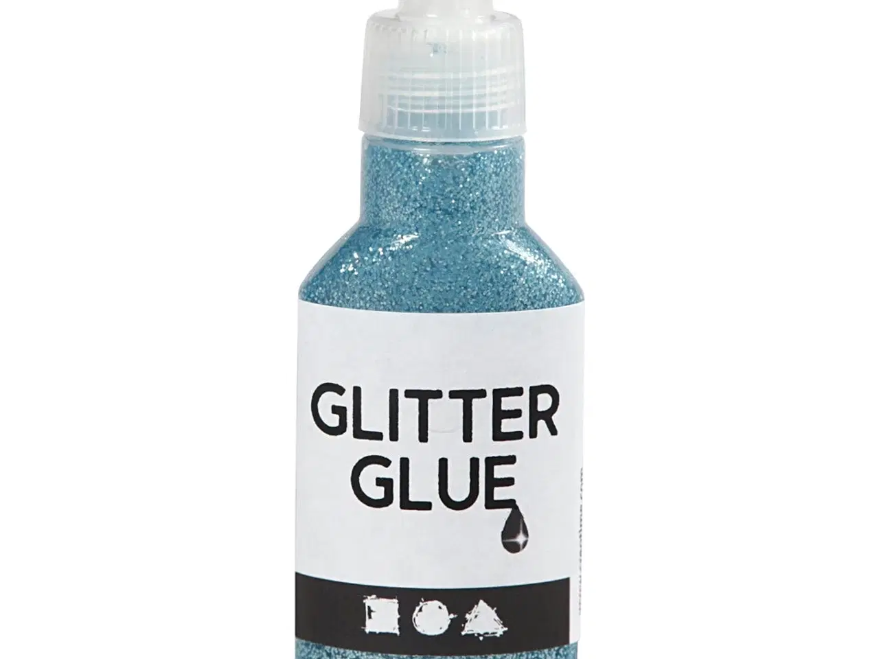 Billede 1 - Lyseblå Glitterlim 25ml - Præcis Påføring
