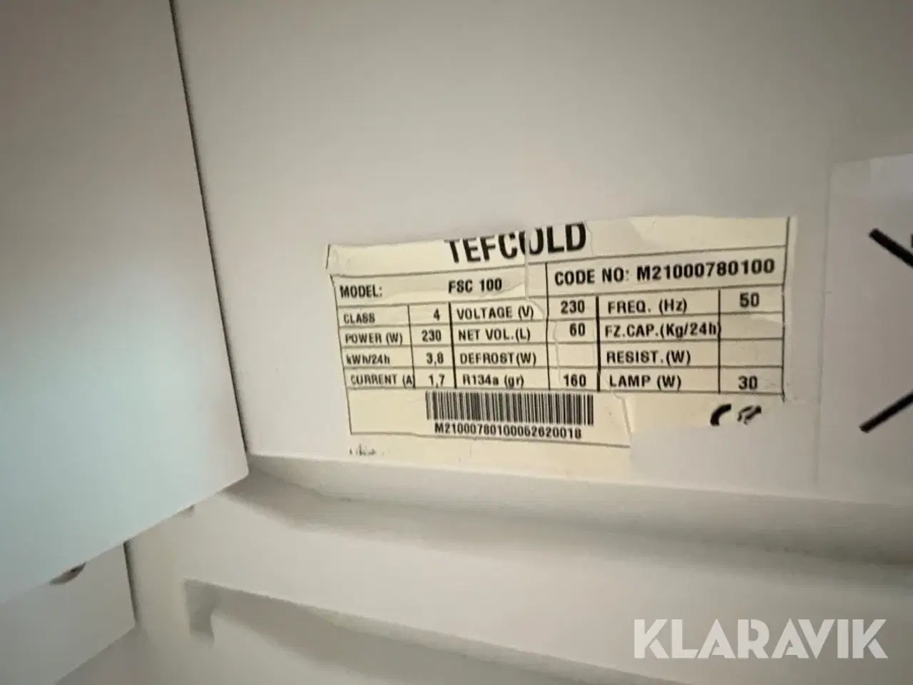 Billede 9 - Display køleskab med skydelåger Tefcold FSC 100