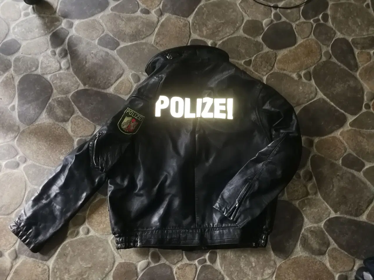 Billede 1 - Politi læder jakke 