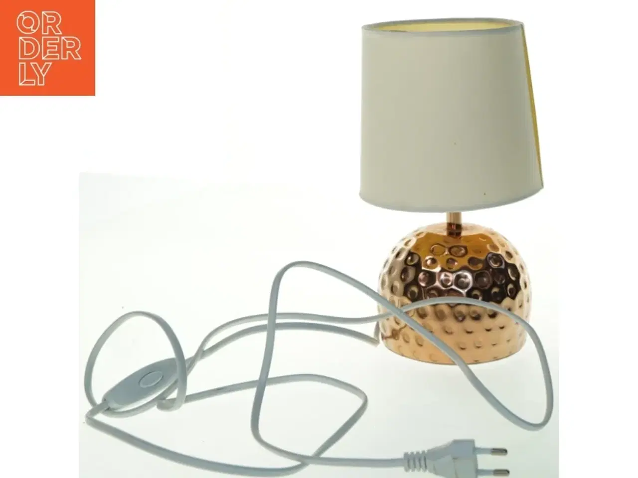 Billede 1 - Bordlampe i kobberfarve (str. 26 cm)