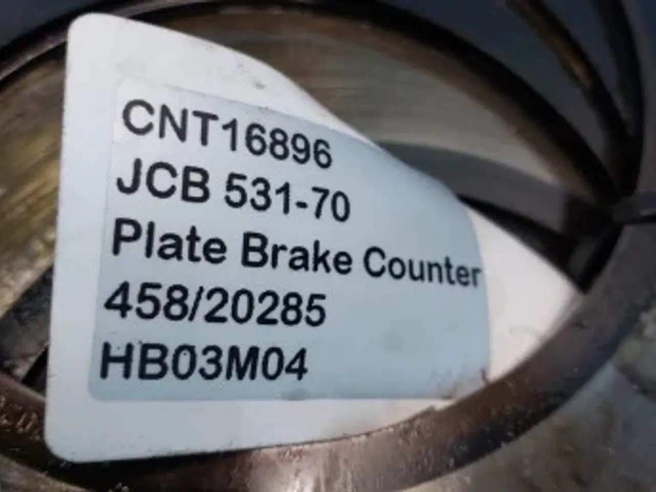 Billede 12 - JCB 531-70 Bremse Modplade 458/20285