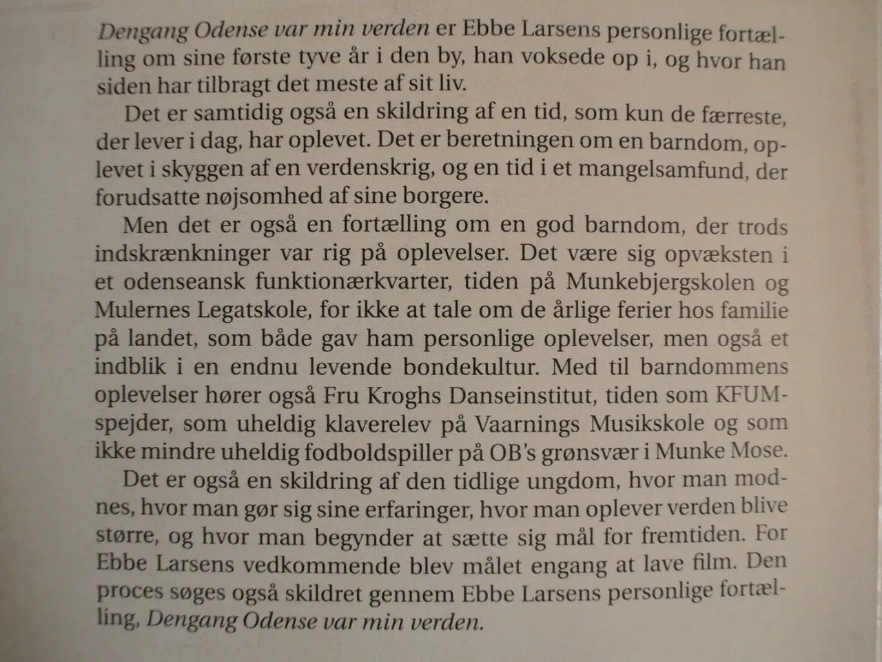 Billede 4 - degang odense var min verden - erindringer, af ebb