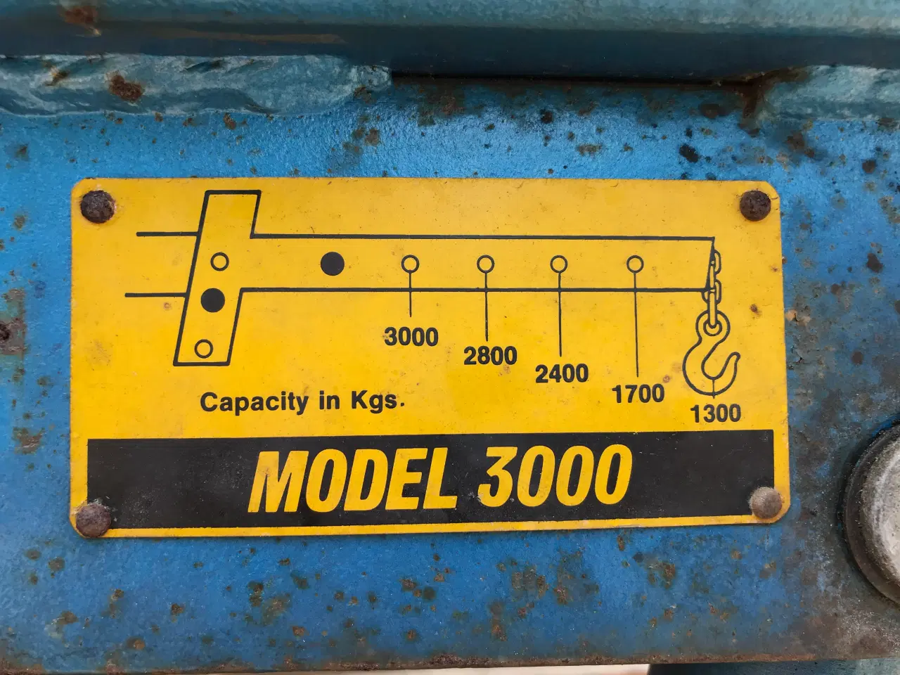 Billede 3 - Værkstedskran (giraf) 3000 kg