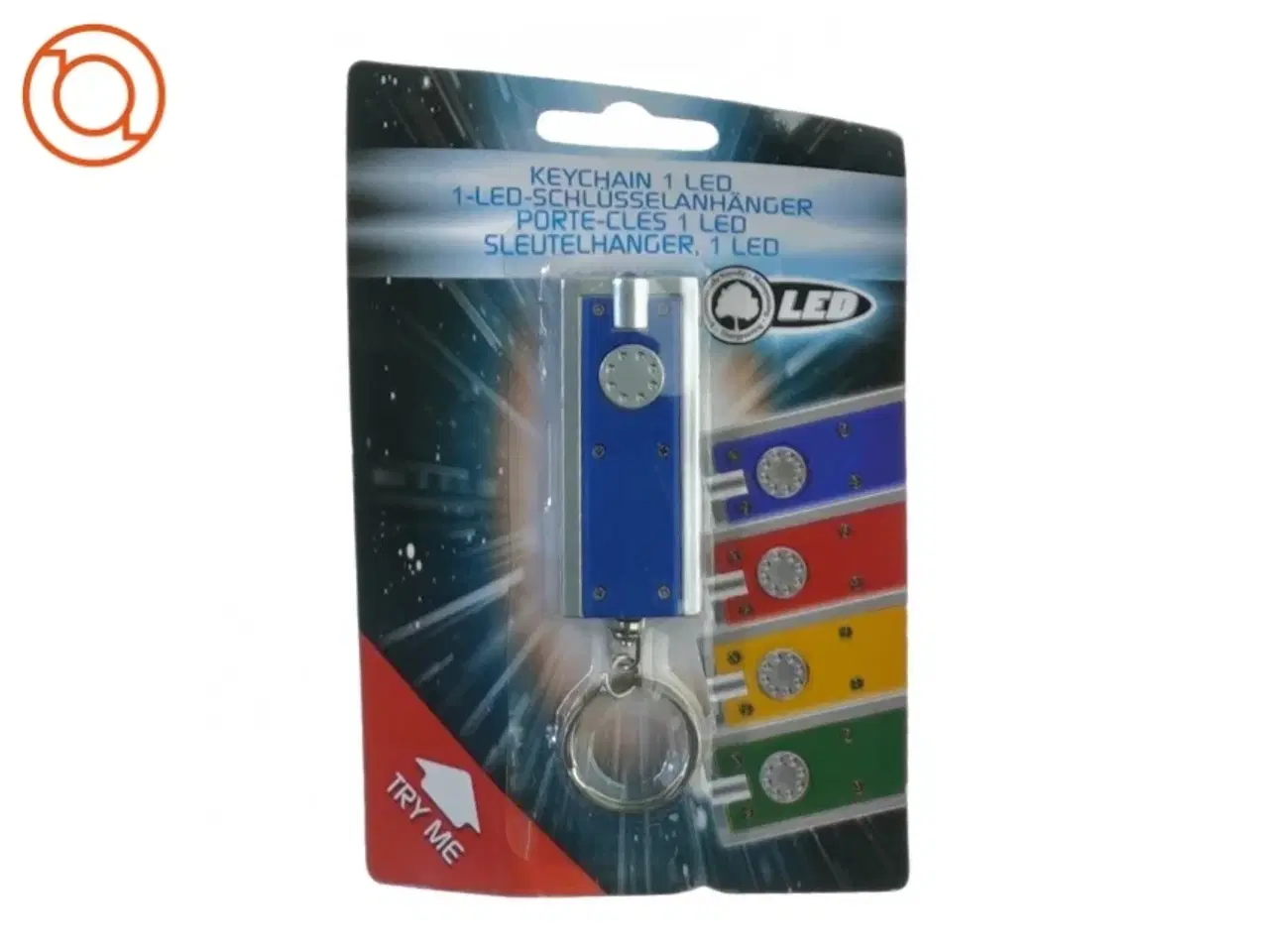 Billede 1 - Nøglering med lygte (str. 15 x 10 cm)