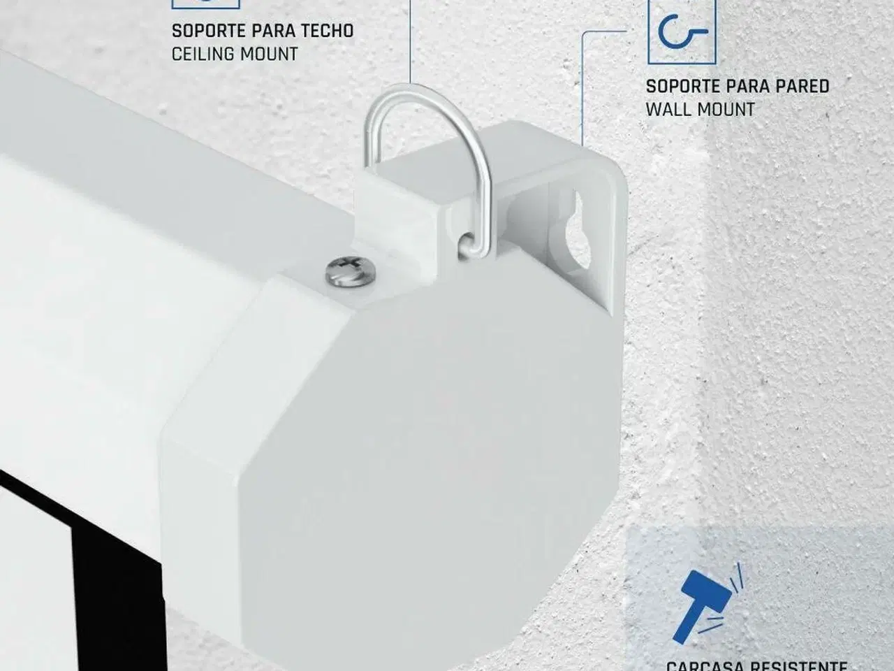 Billede 2 - Projektorlærred 72" 16:9 - manuel autostop