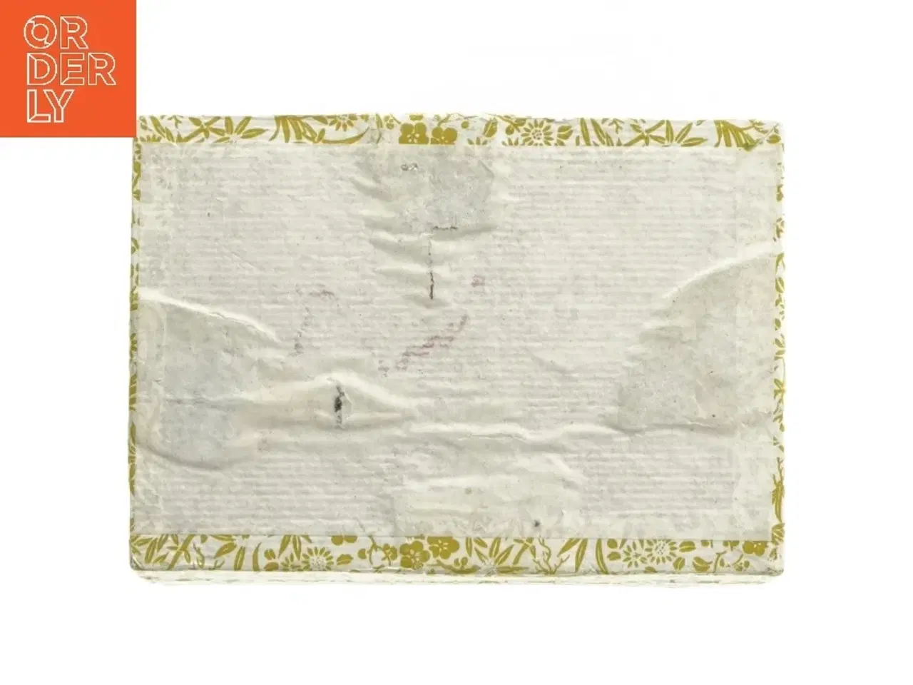 Billede 5 - Dekorativ kasse i gul blomstermønster (str. 14,5x10x10 cm)