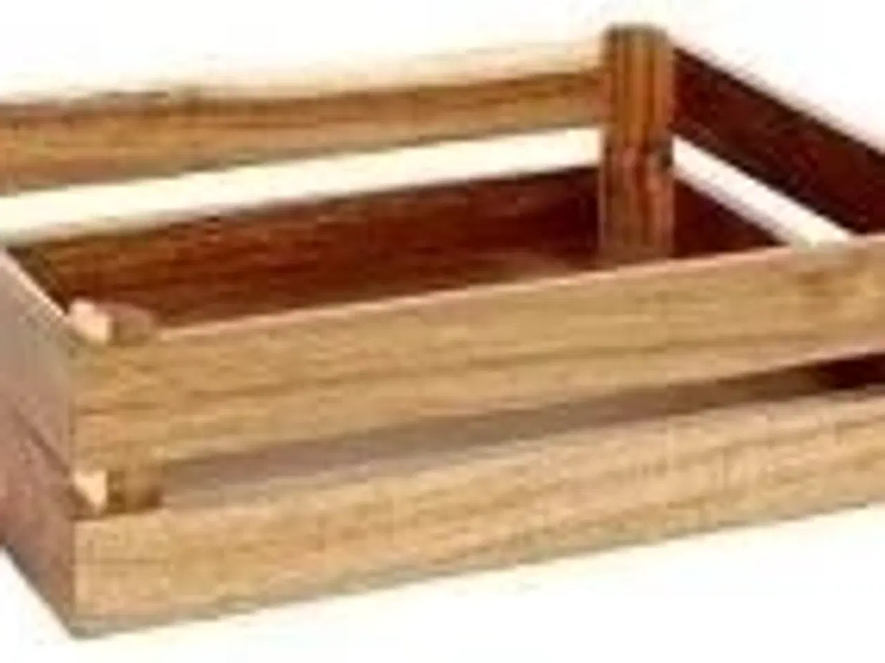 Billede 1 - 2 stk. Trækasse B350 x D290 x H105 mm 1/2 GN Lys acacia træ