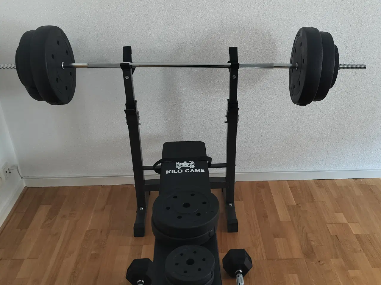 Billede 1 - Kilo bench press with 2 hexagon 12.5 dumbbells 