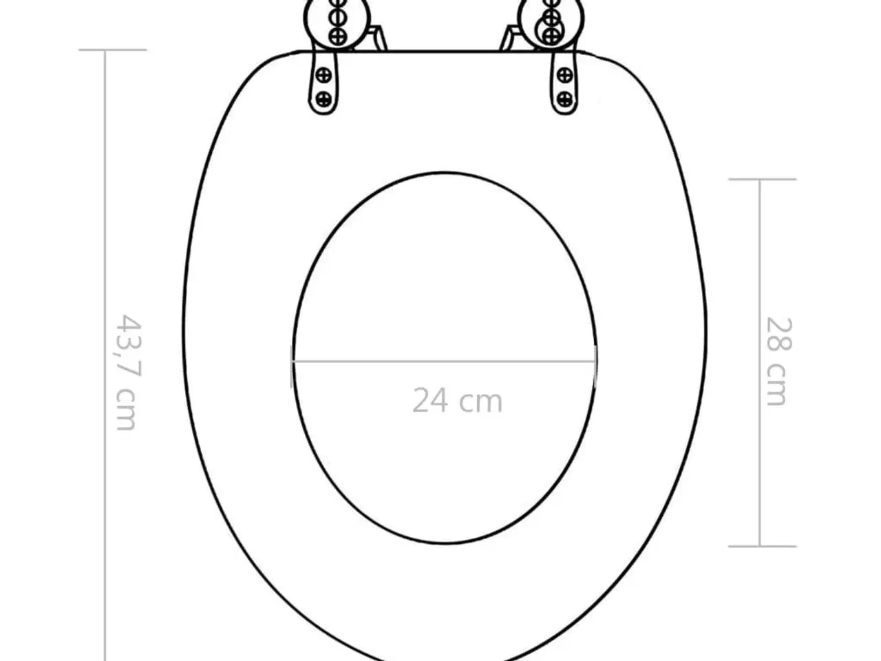 Billede 9 - Toiletsæde med soft close-låg MDF bambusdesign