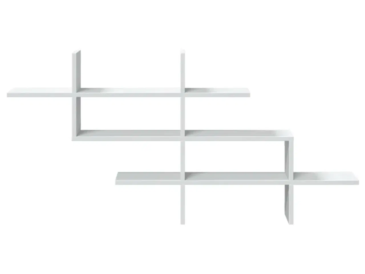 Billede 4 - Væghylde 124,5x18x60,5 cm konstrueret træ hvid