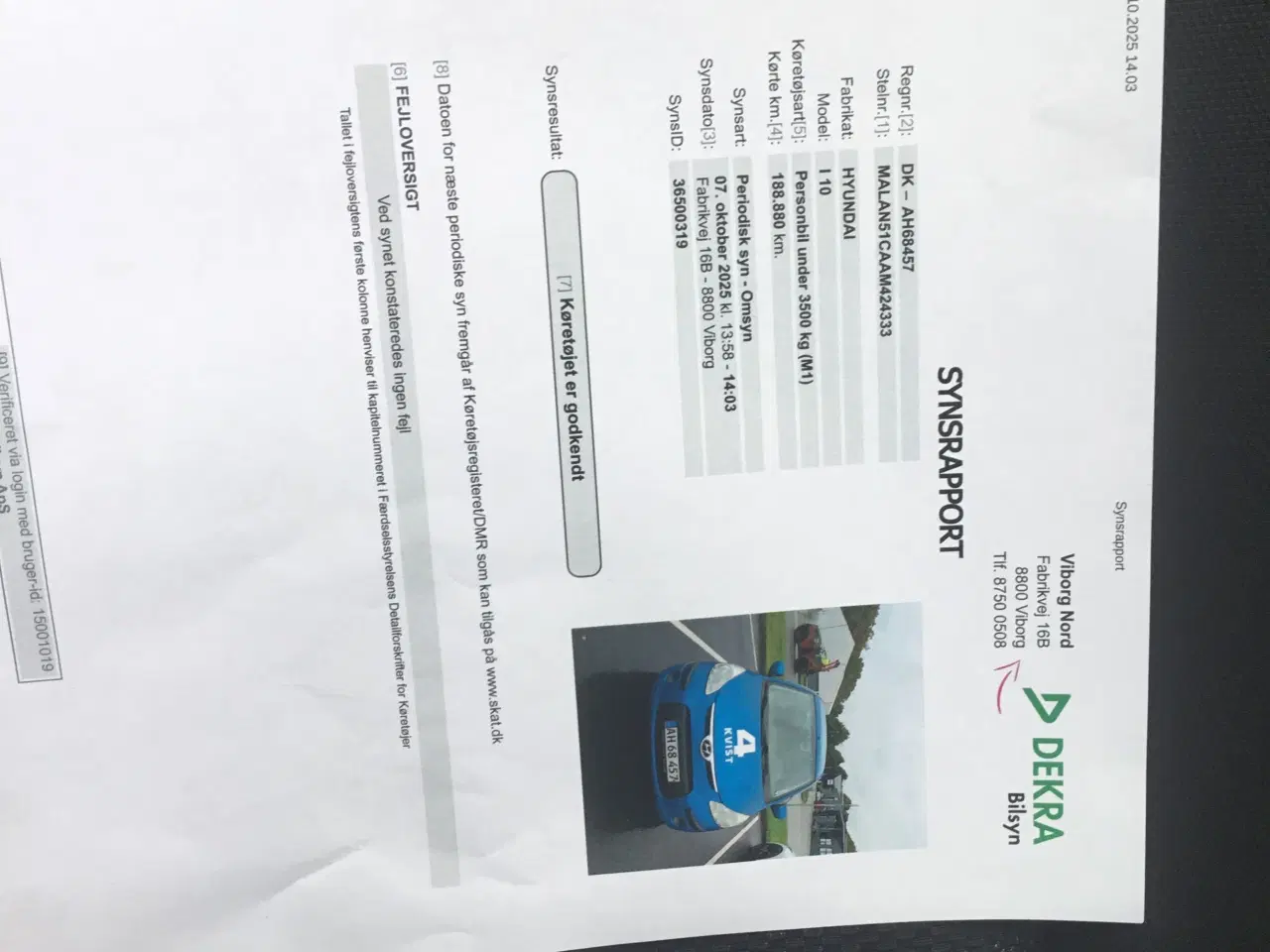 Billede 5 - Hyundai i 10 5 døre nysynet 7-10-2025 