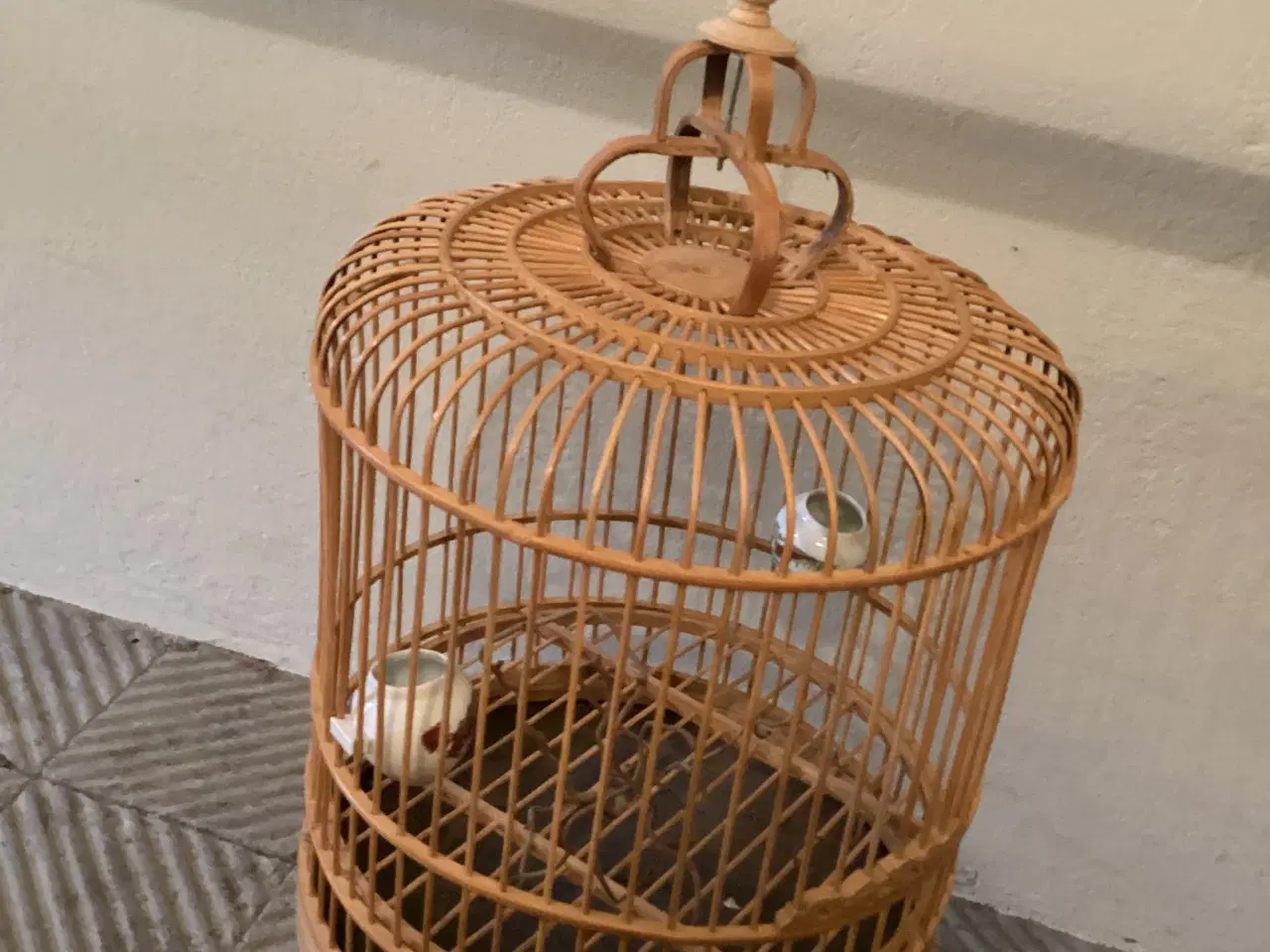Billede 2 - Vintage bambus fuglebur