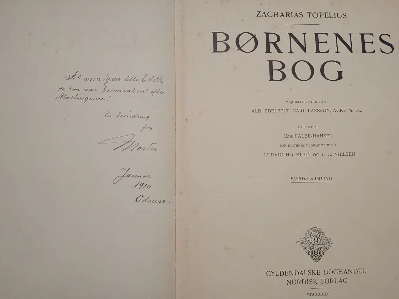 Billede 2 - Zacharias Topelius: Børnenes Bog. Gyldendal 1909