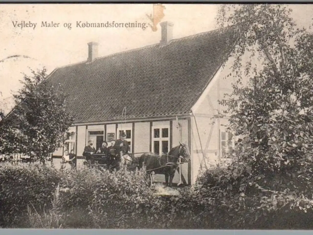 Billede 1 - Vejleby Maler og Købmandsforretning - Postkort - Brugt