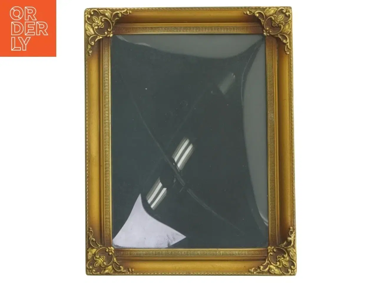 Billede 1 - Gylden billedramme (str. 27,5x21,5 cm)