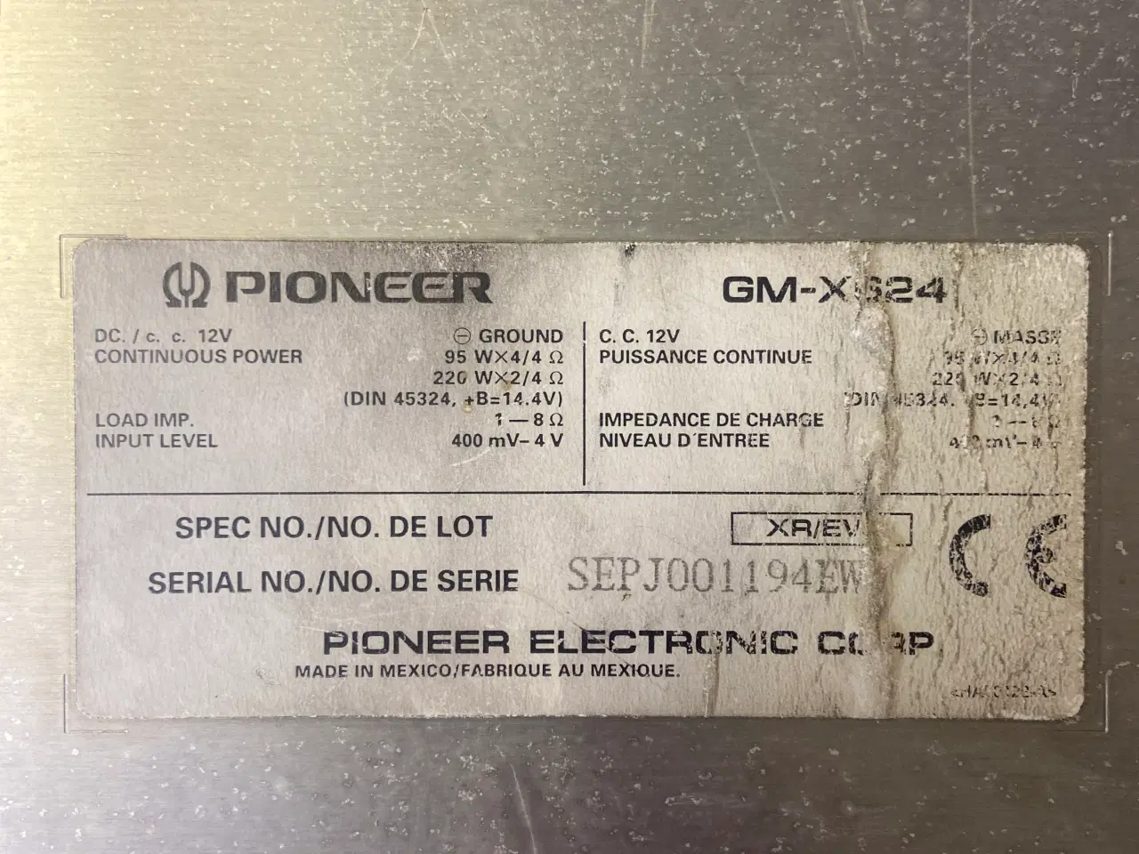 Billede 2 - Pioneer GM-X624