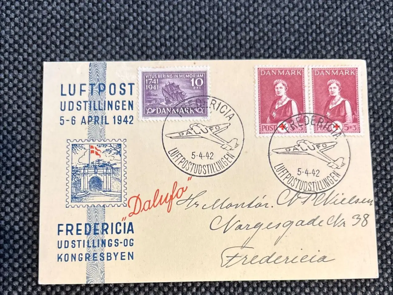 Billede 1 - Særstempler luftpostudstilling i 1942 i Fredericia