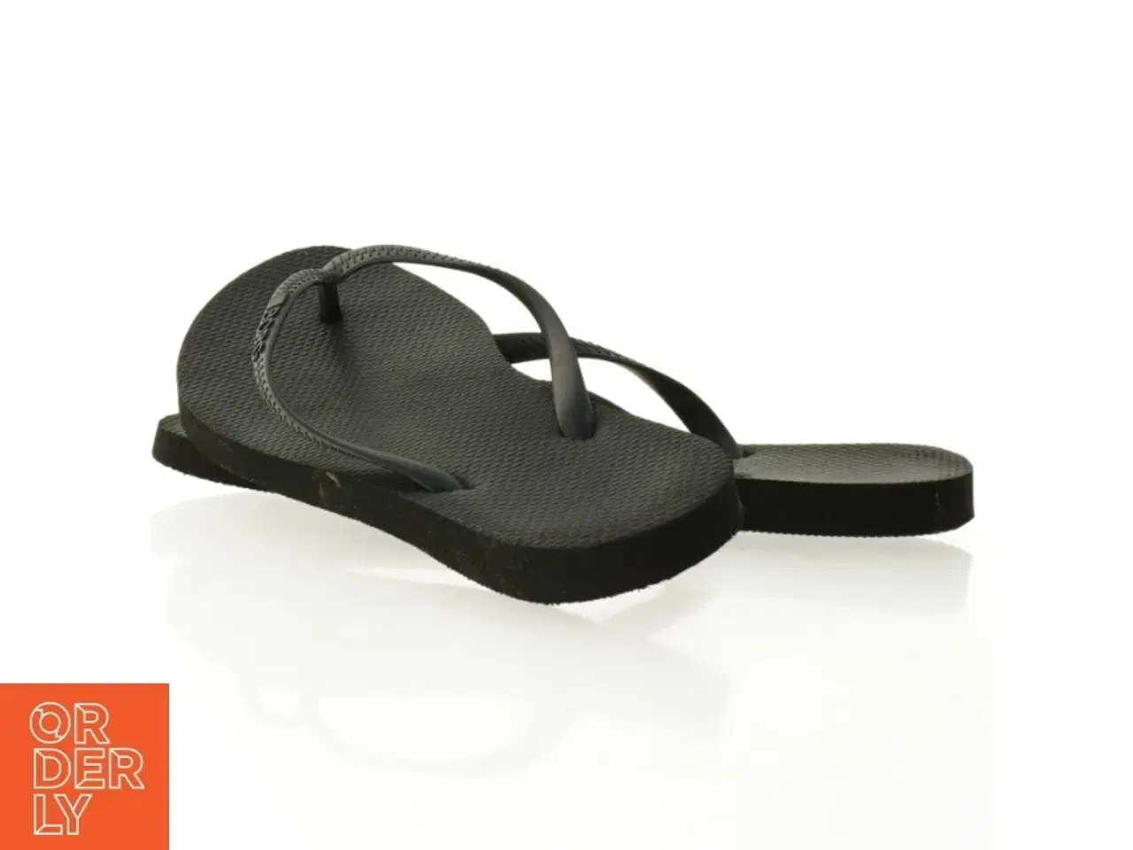 Billede 4 - Borg Brugte sorte flip-flops (str. 25 cm)