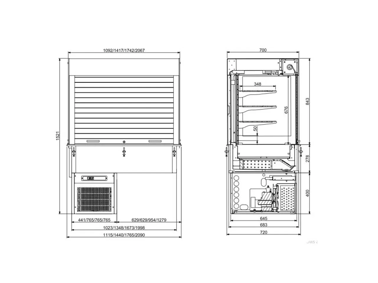 Billede 2 - Køledisplay – 3/1 GN – 230 V