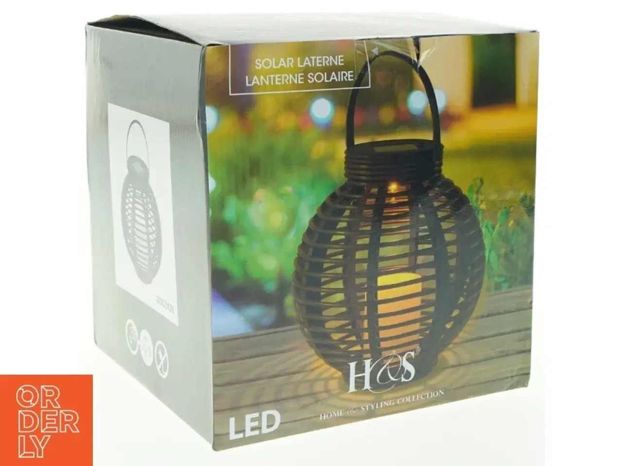 Billede 1 - Solcelledrevet LED lanterne fra H&S (str. 21 cm)