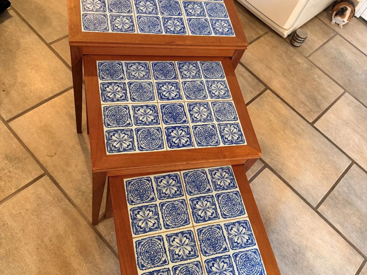 Billede 2 - Teak indkudsborde med kakler fra midt 60’erne