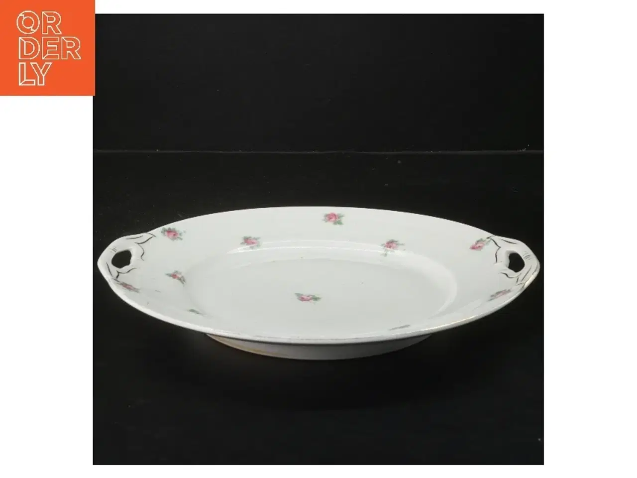 Billede 2 - Porcelænsfad med rosemotiv (str. Ø 24 cm)