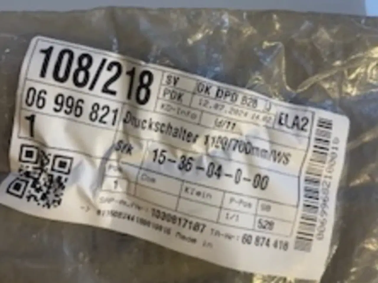 Billede 5 - RESERVEDEL - NIVEAUKONTROL - MIELE OPVASKEMASKINE