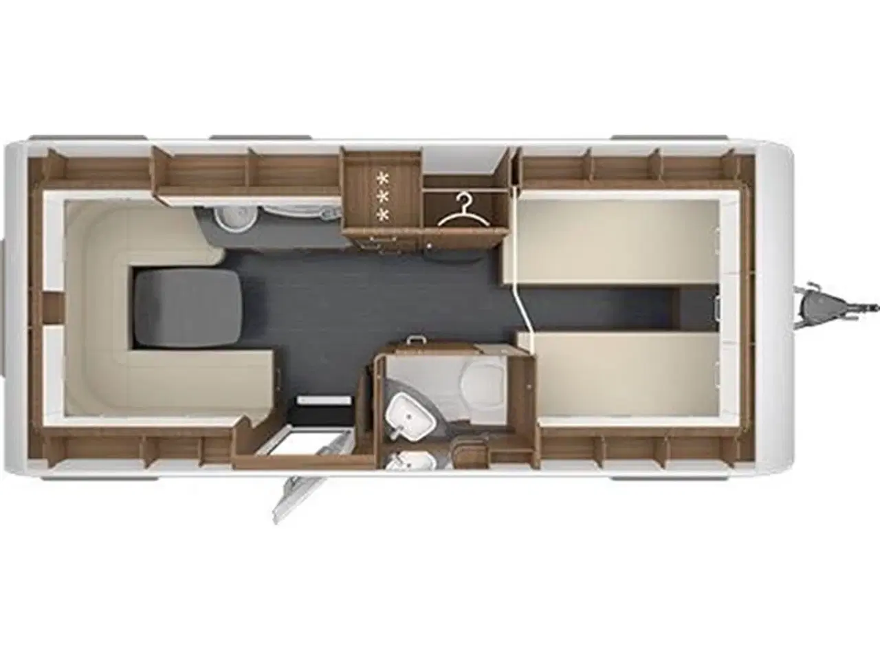 Billede 1 - 2023 - Tabbert Rossini 540 E Finest Edition   Fast monteret Thule markise, Truma XT Mover, rundsiddegruppe, fladskærmsholder, serviceklap, alufælge, stabilisator, enkeltsenge m/ lameludtræk