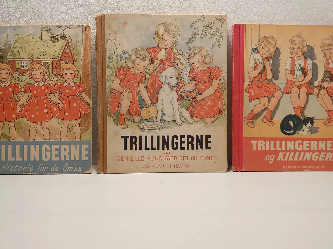 Billede 1 - Maj Lindman:3 stk Trillingerne bøger. Ca 1950.