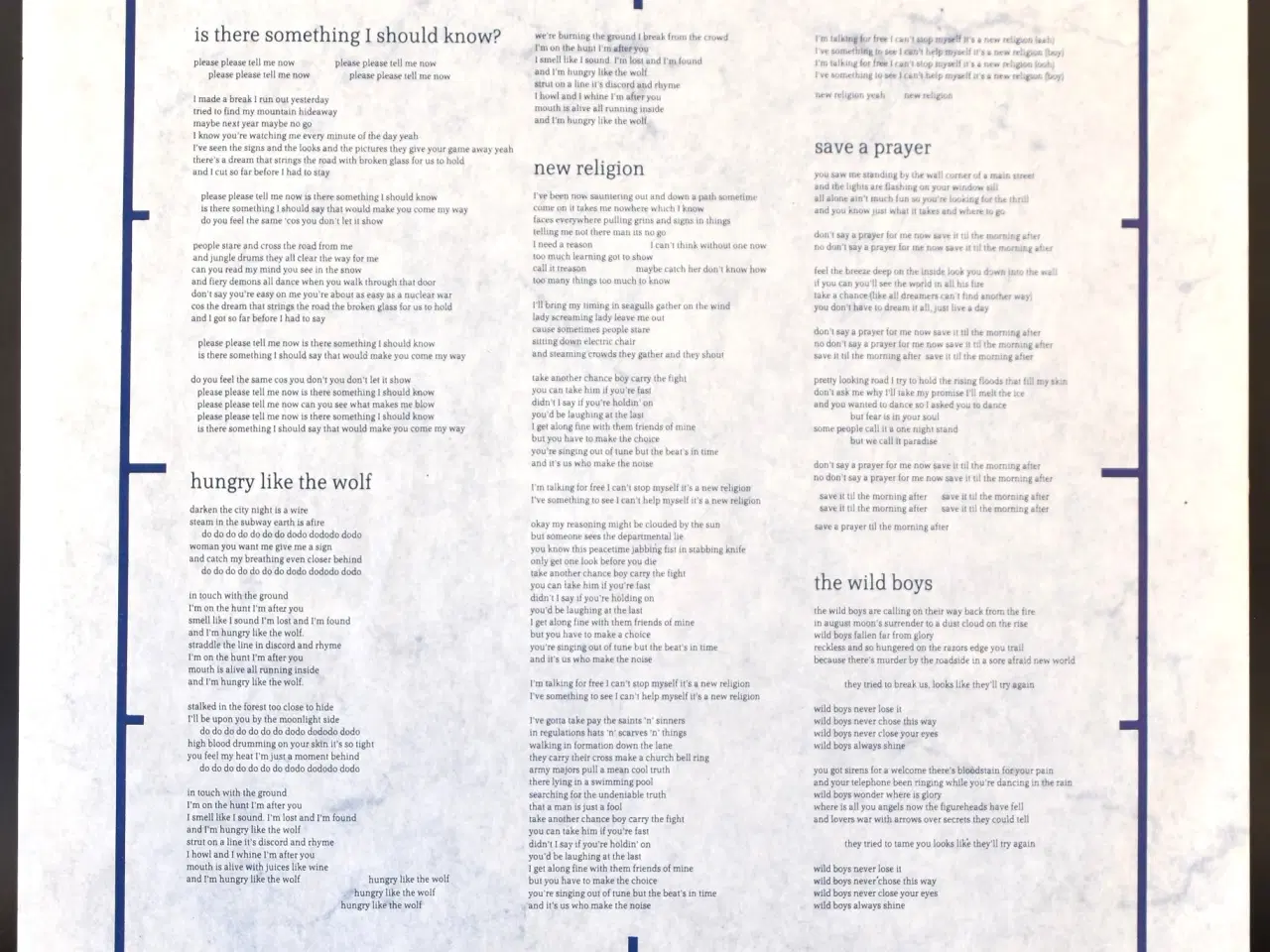 Billede 3 - Duran Duran - Arena - EU 1984 - VG+/VG+