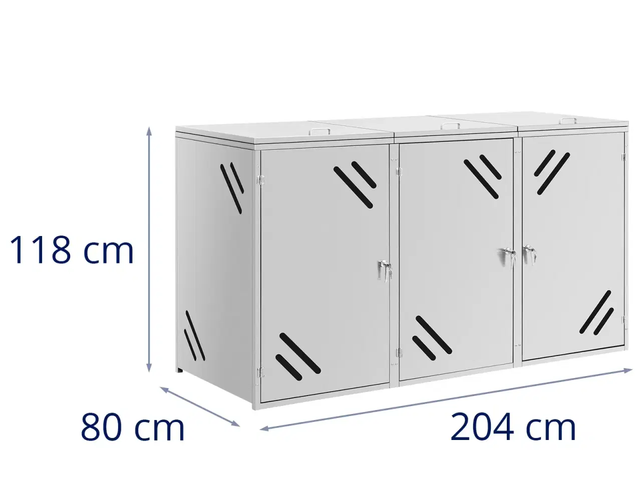 Billede 6 - Skraldespandsskjuler – 3 x 240 l