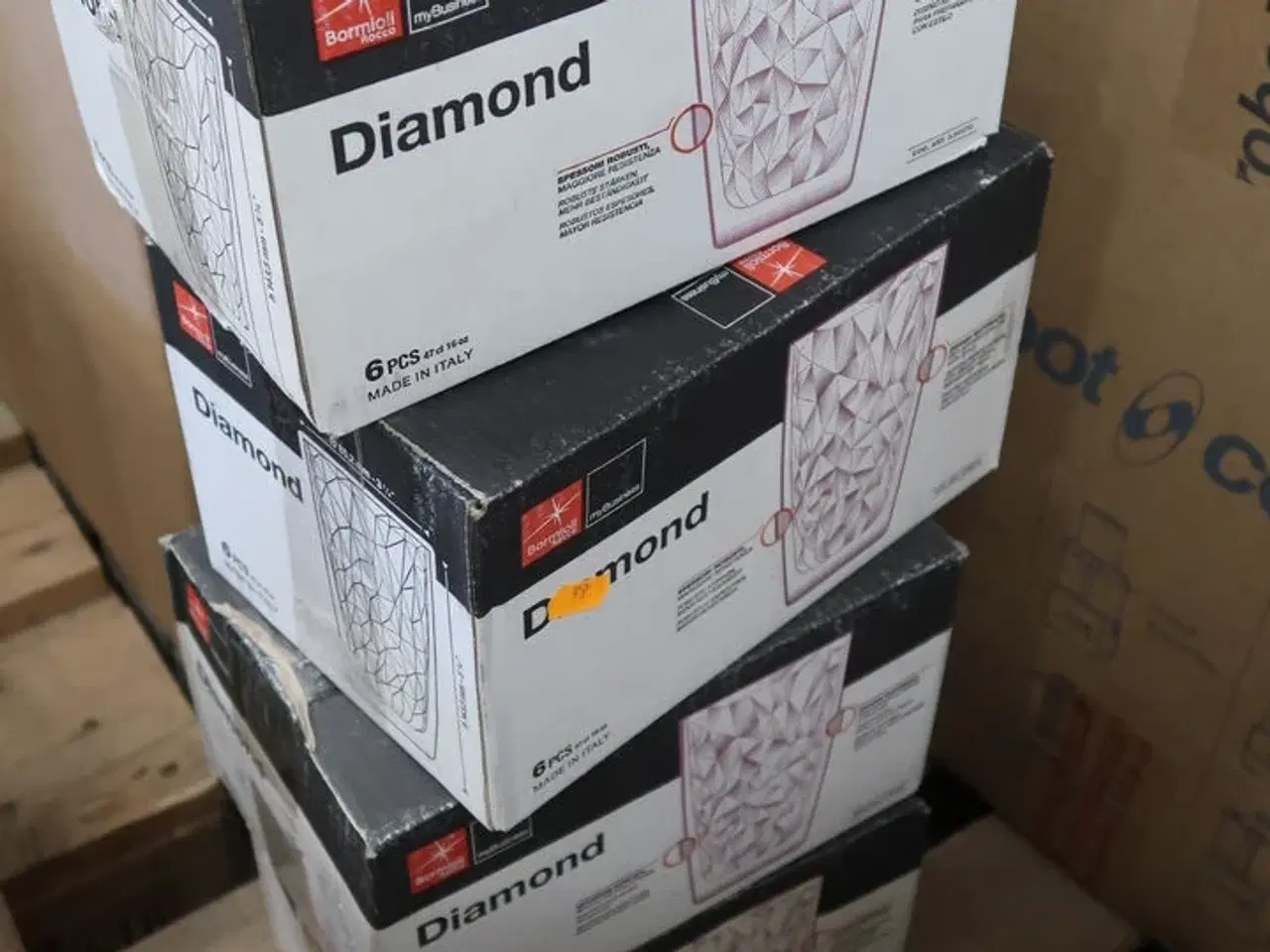 Billede 1 - 4 kasser glas BORMIOLI Model: Diamond
