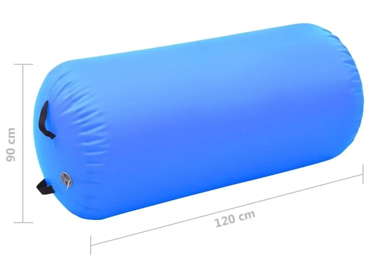 Billede 10 - Oppustelig gymnastikrulle med pumpe 120x90 cm PVC blå