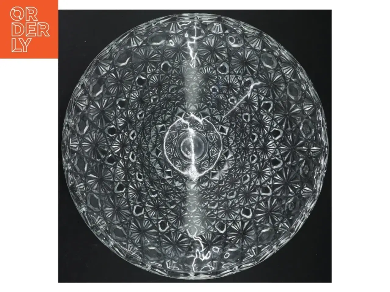 Billede 3 - Glasfad med mønster (str. Ø 33 cm)