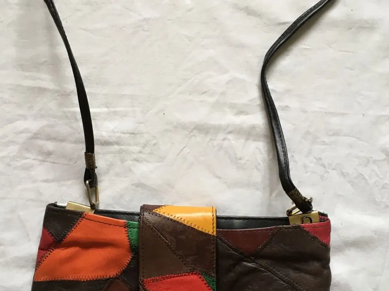 Billede 3 - Læder patchwork taske