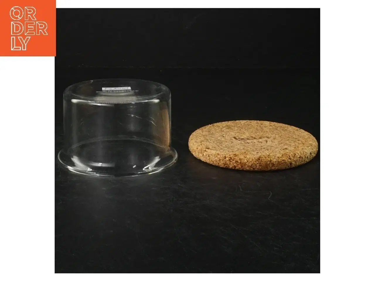 Billede 1 - Glasskål med korkbund fra Bodum (str. Ø. 10,5 cm. h 6 cm)