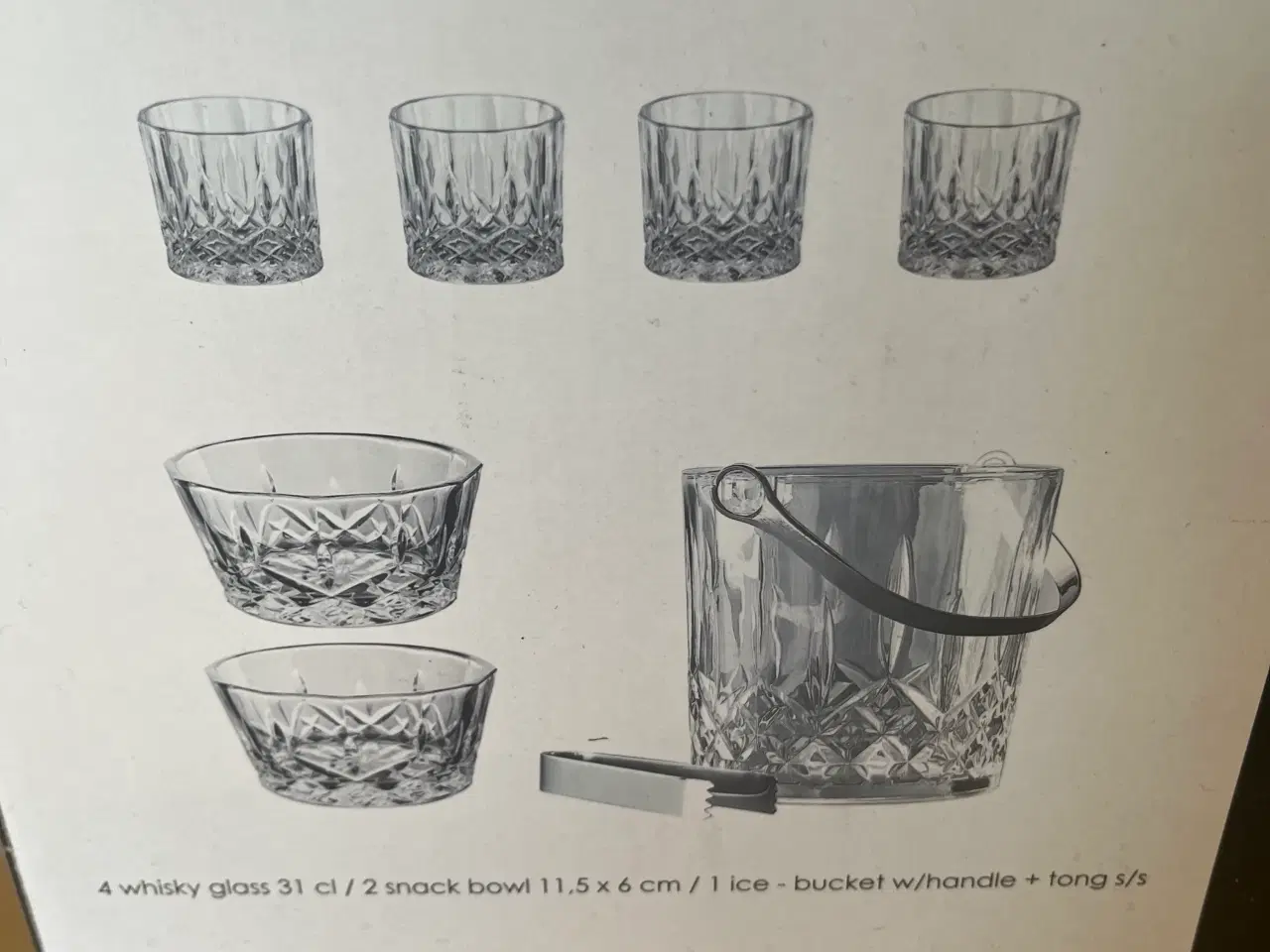 Billede 1 - Barsæt glas, isspand og snacksskåle