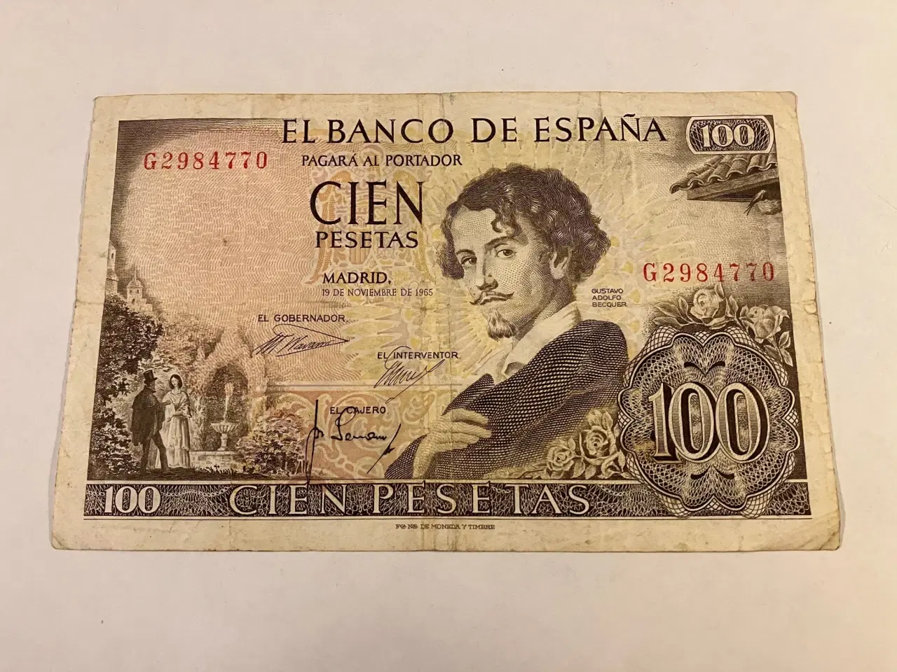 Billede 1 - 100 Pesetas 1965 Spain