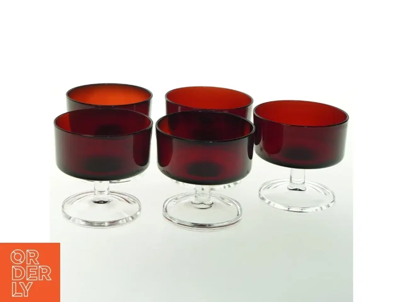 Billede 3 - Glas i rød (str. H. 8 cm ø. 8,5 cm)
