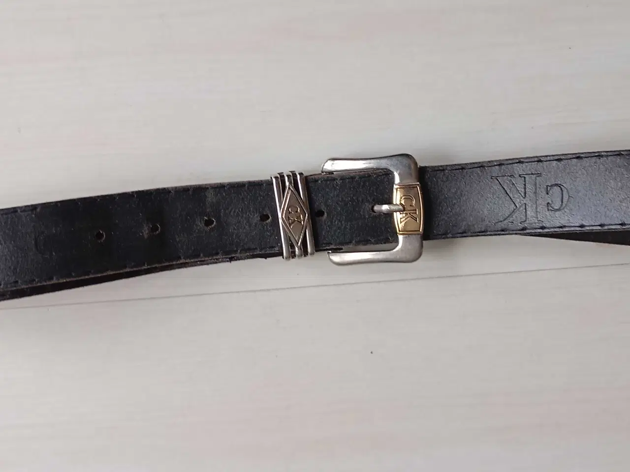Billede 1 - Bælte. Ægte læder. Sort
