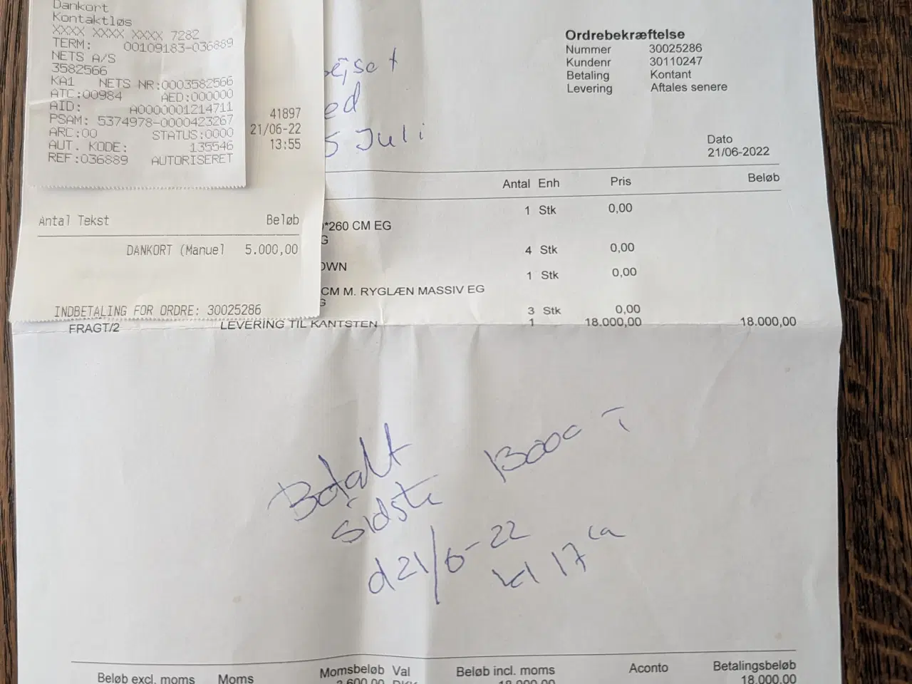 Billede 8 - Spisebord med stole og bænk