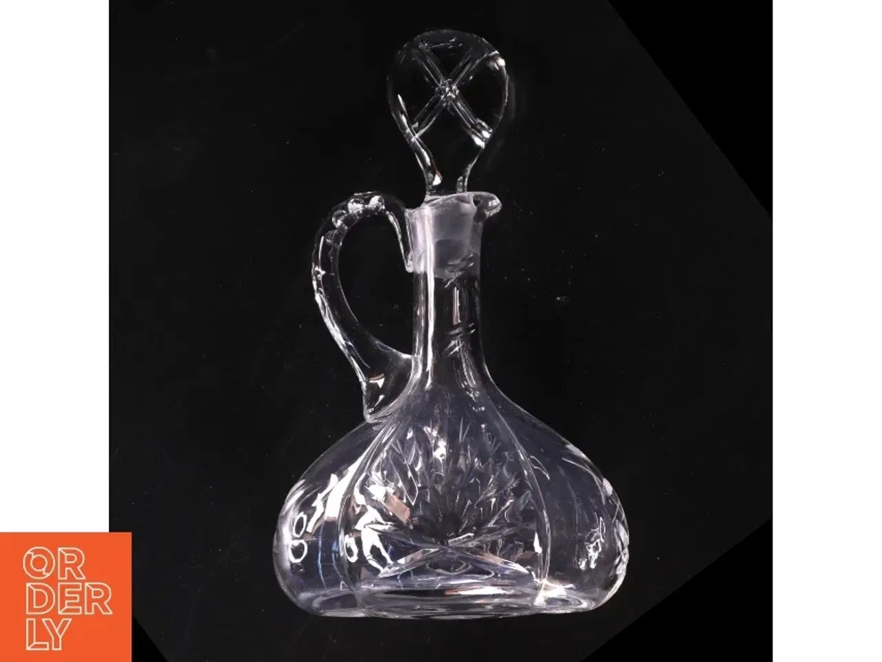 Billede 1 - Glaskarafel med mønster (str. 28 x 17 x 10 cm)