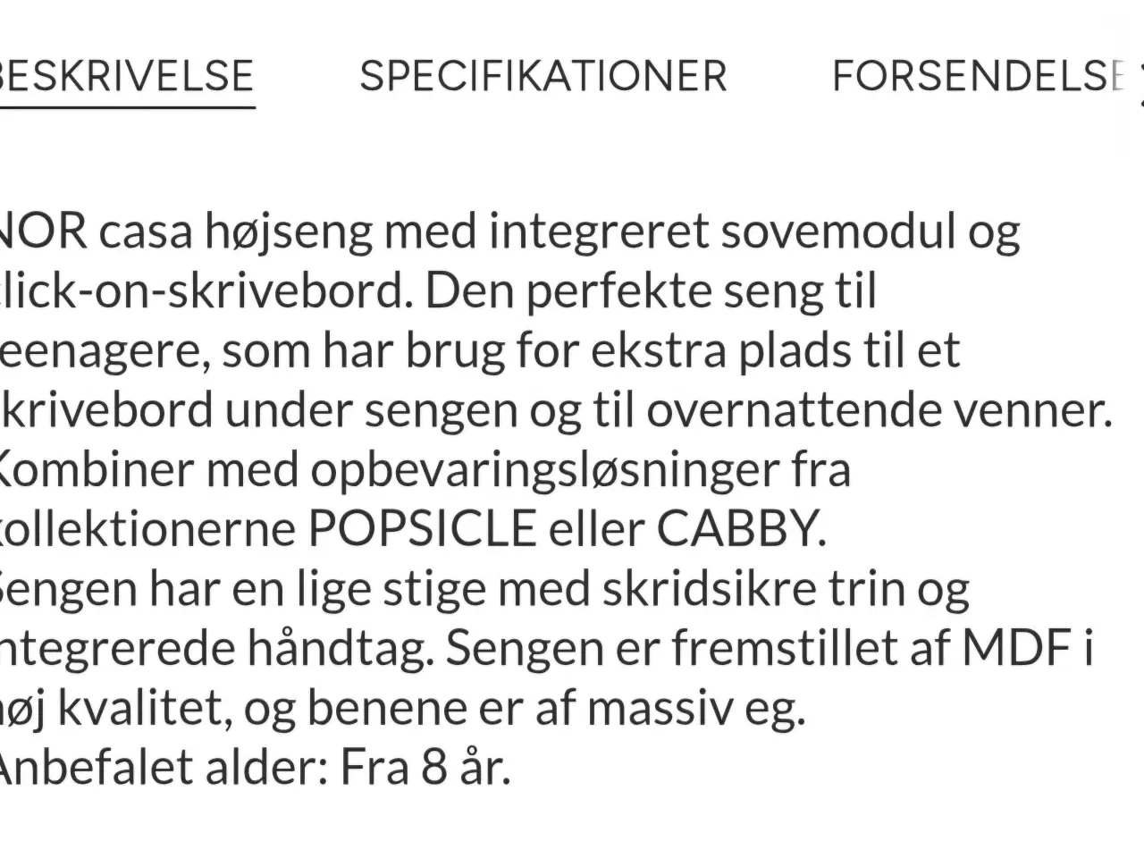 Billede 6 - Flexa højseng med alt til