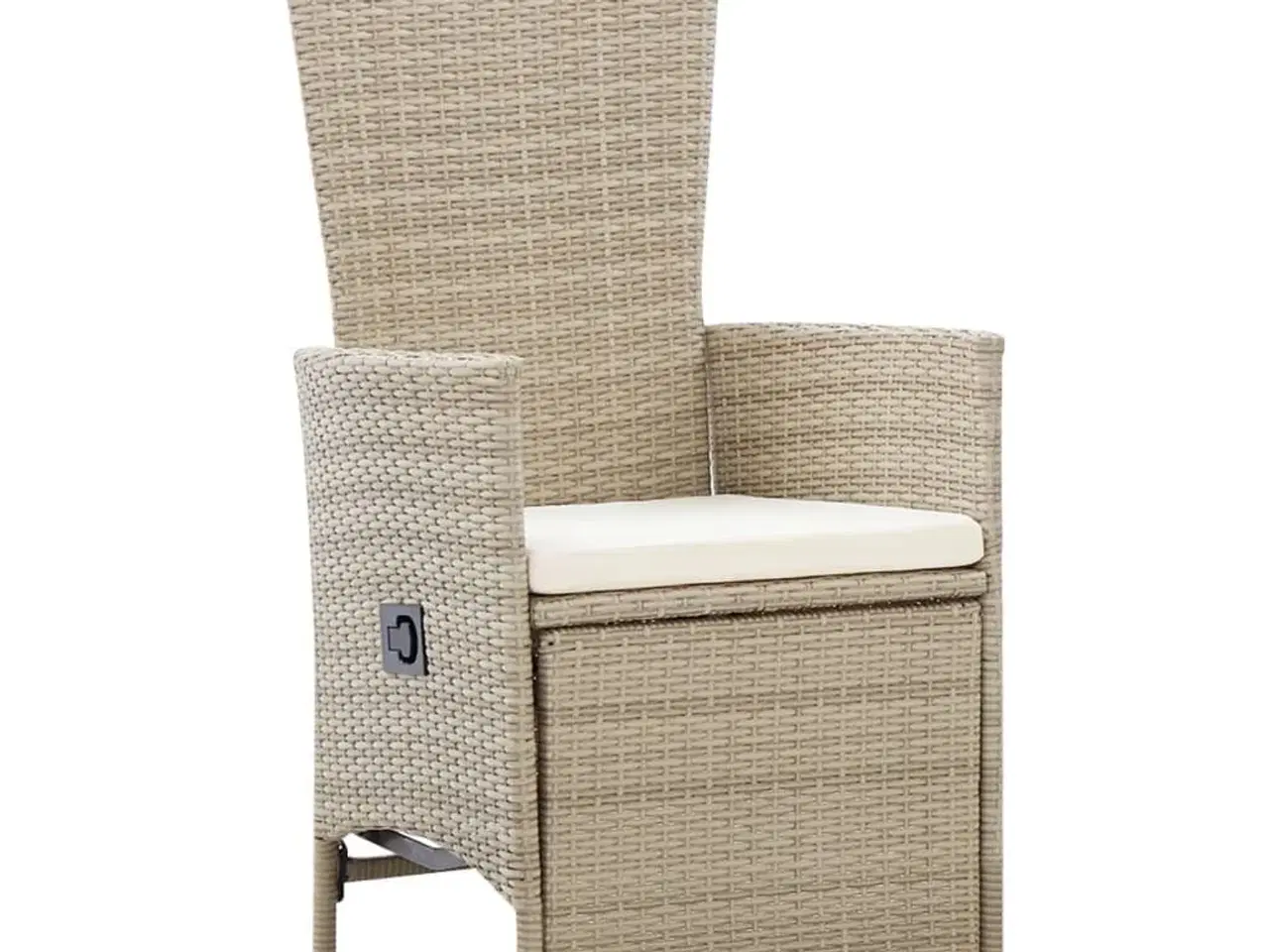 Billede 3 - Havelænestole 2 stk. med hynder polyrattan beige