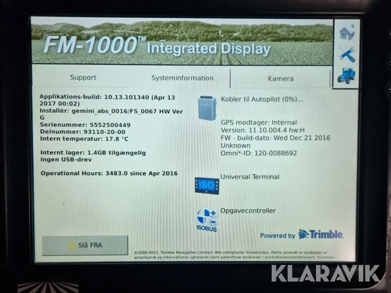 Billede 2 - Autostyring Trimble FMX1000 - komplet