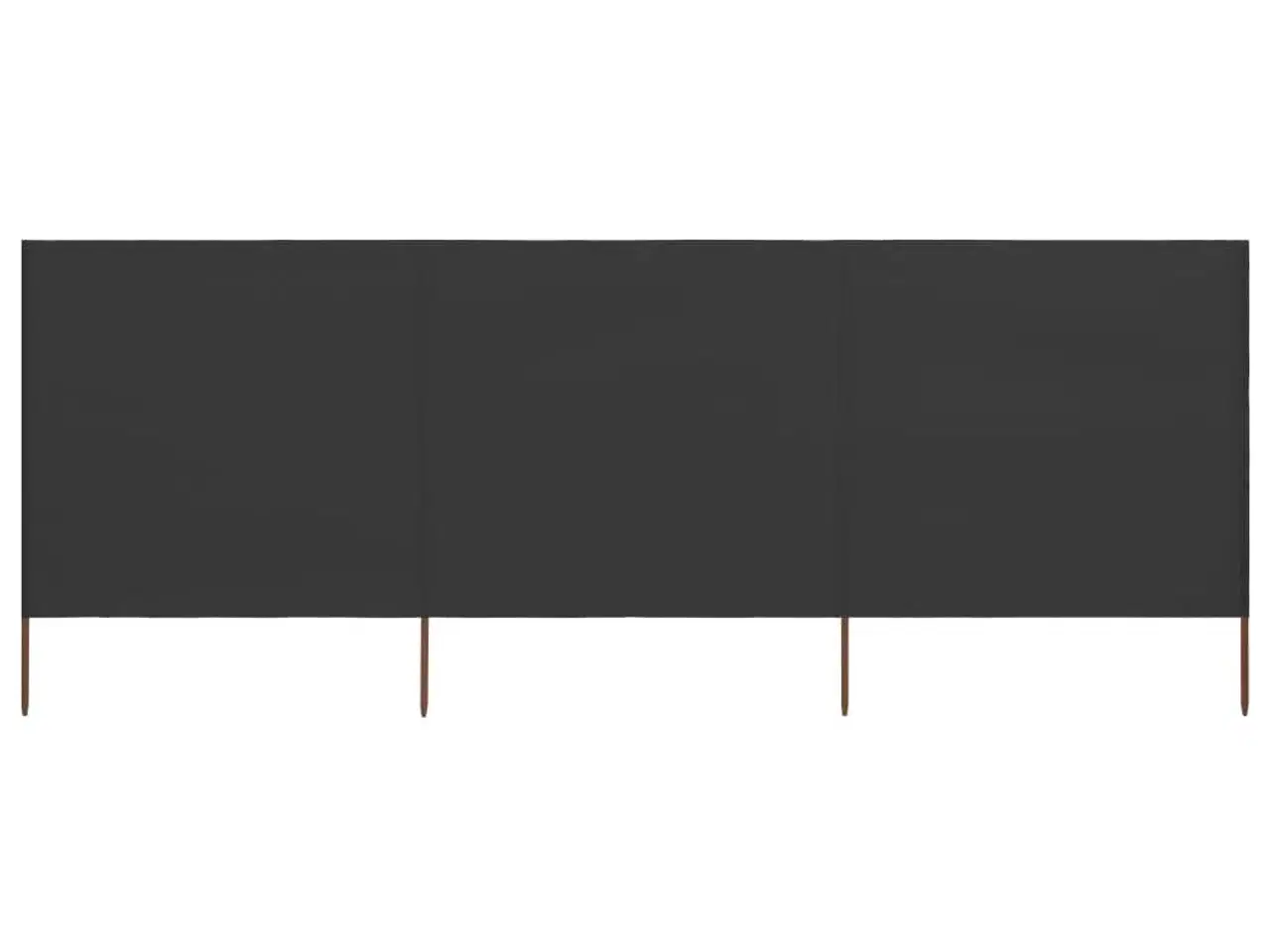 Billede 1 - 3-panels læsejl 400x160 cm stof antracitgrå